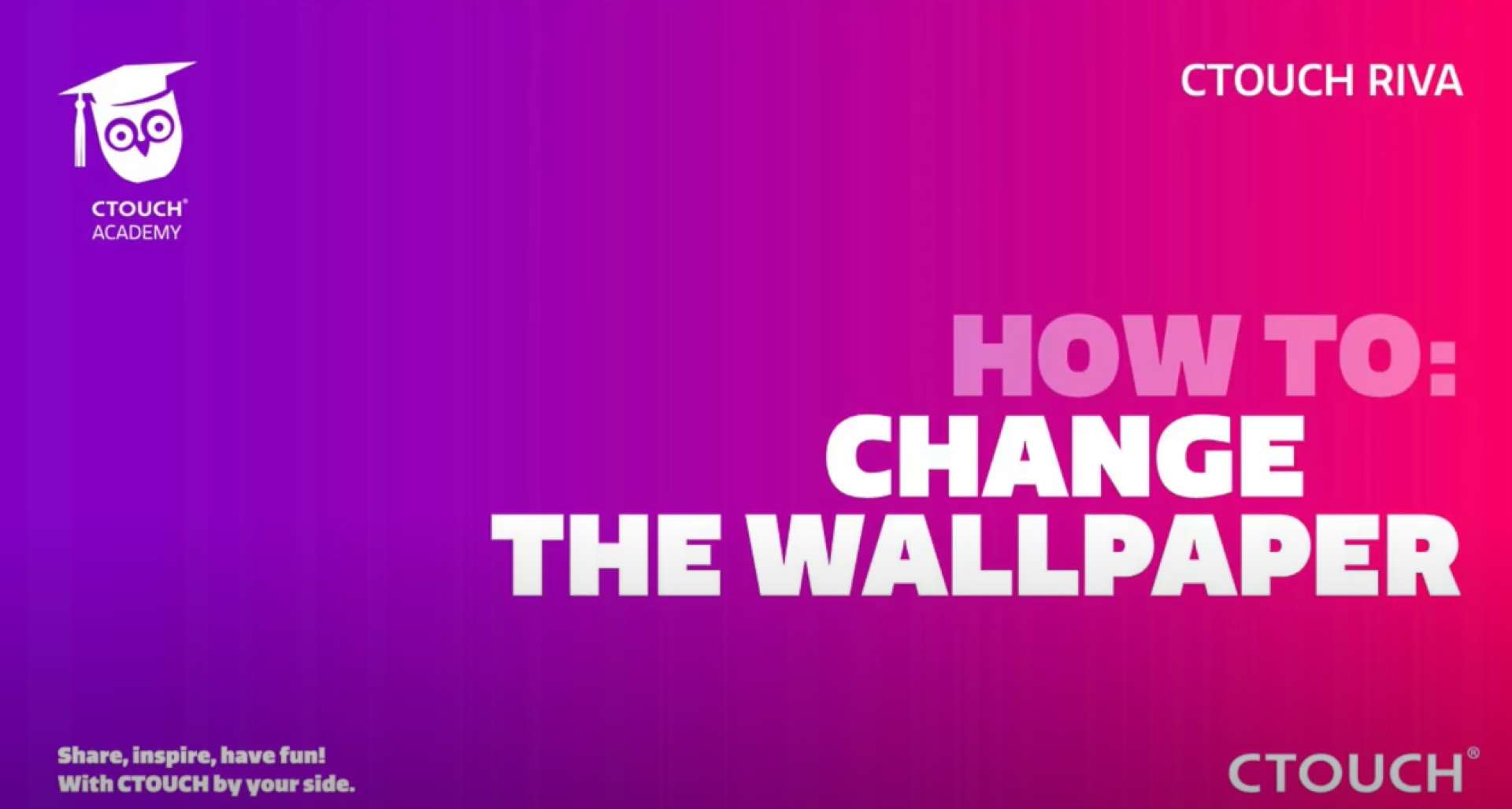 How to change the wallpaper